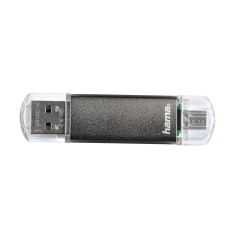 Hama  Flash Disc Laeta Twin - šedá / 16 GB / USB 2.0