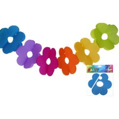 Girlanda papírová - květiny / 3 m