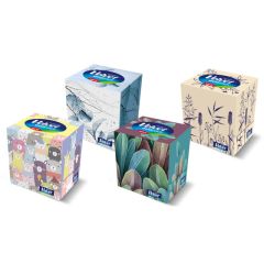 Kapesníčky papírové Velvet Cube - třívrstvé / 56 ks