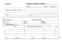 Výdajový pokladní doklad i pro podvojné účetnictví Baloušek A6 / nečíslovaný / 50 listů / ET050