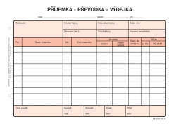 Optys 1087 příjemka - převodka - výdejka 100 listů NCR A5
