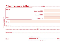 Baloušek  Příjmový pokladní doklad Baloušek A6 / nečíslovaný / 50 listů / ET020
