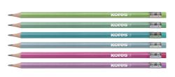 Tužka Kores trojhranná metalická Style - HB / barevný mix