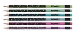 Tužka Kores trojhranná Cracked - HB / barevný mix