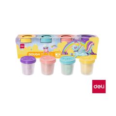 Modelovací hmota DELI měkká - 4 pastelové barvy / kelímek