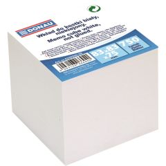 Záznamní kostka bílá - 8,3 cm x 8,3 cm x 7,5 cm / nelepená vazba