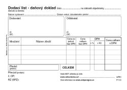 Baloušek dodací list daňový doklad - A6 / 50 listů / NCR / PT130