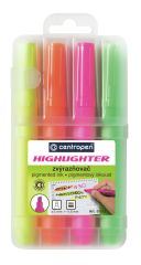 Zvýrazňovač Centropen HIGHLIGHTER 8552 / sada 4 ks