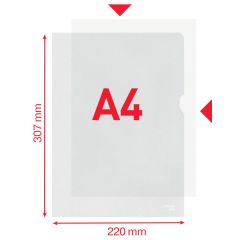 Zakládací obal tvar L - tvar L / A4 matný / 115 my / 10 ks