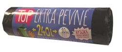 Pytle na odpad Vipor Top - 100x125cm / 240l / 10ks / 35my / černá / extra pevné