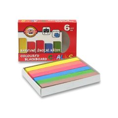 Křídy školní - sada 6 barev