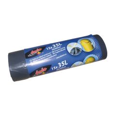 Dario Economic  Pytle do koše Dario stahovací - 50x60cm / 35l / 17my / 15ks / černá