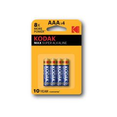 Baterie Kodak alkalické - baterie mikrotužková AAA 1,5 V / 4 ks