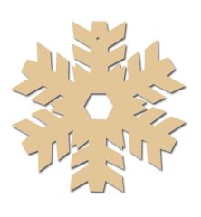 Optys  Dřevěný výřez - Vločka / průměr 6cm