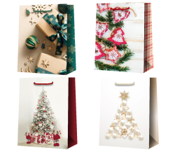 Luma  Vánoční dárková taška M - mix motivů / 18 x 23 cm