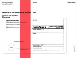 Krkonošské obálky  Obálky C5 s doručenkou, vytrhovací okénko - s červeným pruhem / 1000 ks