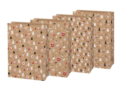 MFP Paper s.r.o.  Vánoční sáček KRAFT 5 - mix motivů / 26 x 36 cm