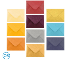 Luma  Metalické obálky C6 - barevný mix