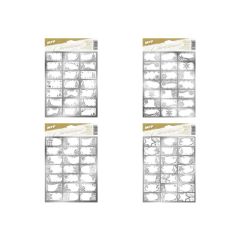 Samolepky na dárky - stříbrné / 21 ks