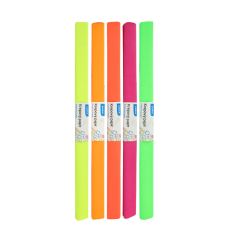 Krepový papír - sada 10 ks / neonový mix