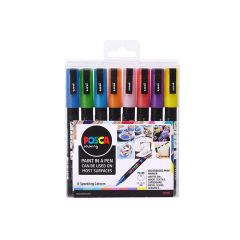 Posca popisovač - sada 8 ks / třpytivé barvy