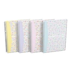 Blok Oxford Floral - A5 / linka / 60 listů / mix motivů