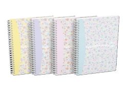 Blok Oxford Floral - A5 / linka / 60 listů / mix motivů