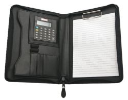 Spisovka se A5 zipem a blokem oficio - černá