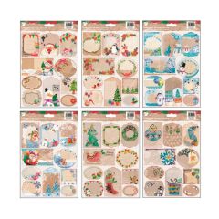 Jmenovky na dárky samolepicí 10 ks - KRAFT mix