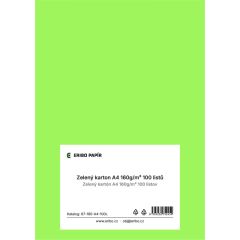 Barevný karton - A4 / 160 g / jarní zelená