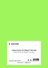 Barevný karton - A4 / 160 g / jarní zelená