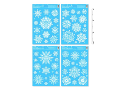MFP Paper s.r.o.  Okenní fólie Glitr - mix bílé vločky / 20 x 30 cm