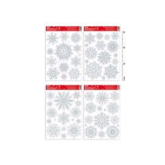 Okenní fólie Glitr - mix stříbrné vločky / 20 x 30 cm