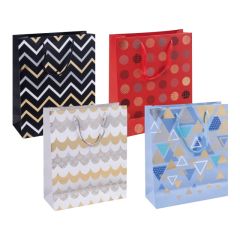 Dárková taška - Geometric mix / 25 x 30 x 10 cm