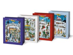 MFP Paper s.r.o.  Vánoční dárková taška Josef Lada - mix motivů / 26 x 34 cm