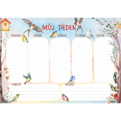 Baloušek Tisk  Plánovač týdenní A4 - Ptáčci