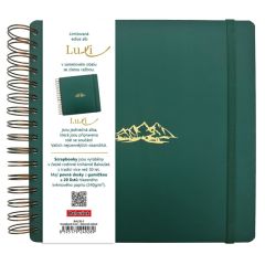 Baloušek Tisk  Fotoalbum Luxi - 24 x 21 cm / láhvově zelená hory