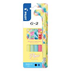 PILOT  Gelový roller Pilot G-2 Flow 0,7 - sada 4 ks