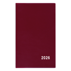 Diář kapesní PVC - čtrnáctidenní / bordó