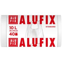 Alufix  Pytle do koše Alufix Premium se zavazováním - 44x36cm + 16cm / 10l / 10my / 40ks / bílá