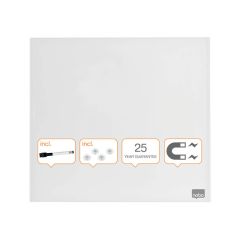 Nobo  Tabule magnetické skleněné Diamond - 45 x 45 cm / bílá