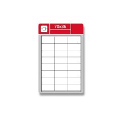 Print etikety A4 pro laserový tisk - 70 x 36 mm / lesklé