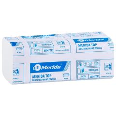 merida  Merida papírové ručníky skládané Z-Z bílé 2-vrstvé 160 ks