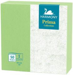 Harmony Color papírové ubrousky zelené 1-vrstvé 33 x 33 cm 50ks