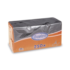UNIPAP  Wimex papírové ubrousky koktejlové oranžové 2-vrstvé 24 cm x 24 cm 250ks