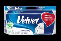 Velvet  Toaletní papír Velvet - white / 8 rolí