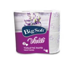Big Soft  Toletní papír Big Soft Violet - dvouvstvý / bílá