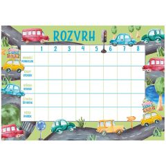 Rozvrh hodin A5 - Auta