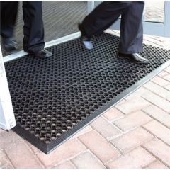 Gumová venkovní rohož - černá 90 x 150 cm
