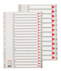 Rozdružovač A4 plastový Esselte Maxi - šedý / A - Z